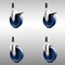Service Caster 5 Inch 316SS Solid Poly Swivel 3/4 Inch Expanding Stem Caster Lock Brake, 2PK SCC-SS316TTLEX20S514-SPUS-2-S-2-34 - alternate 1